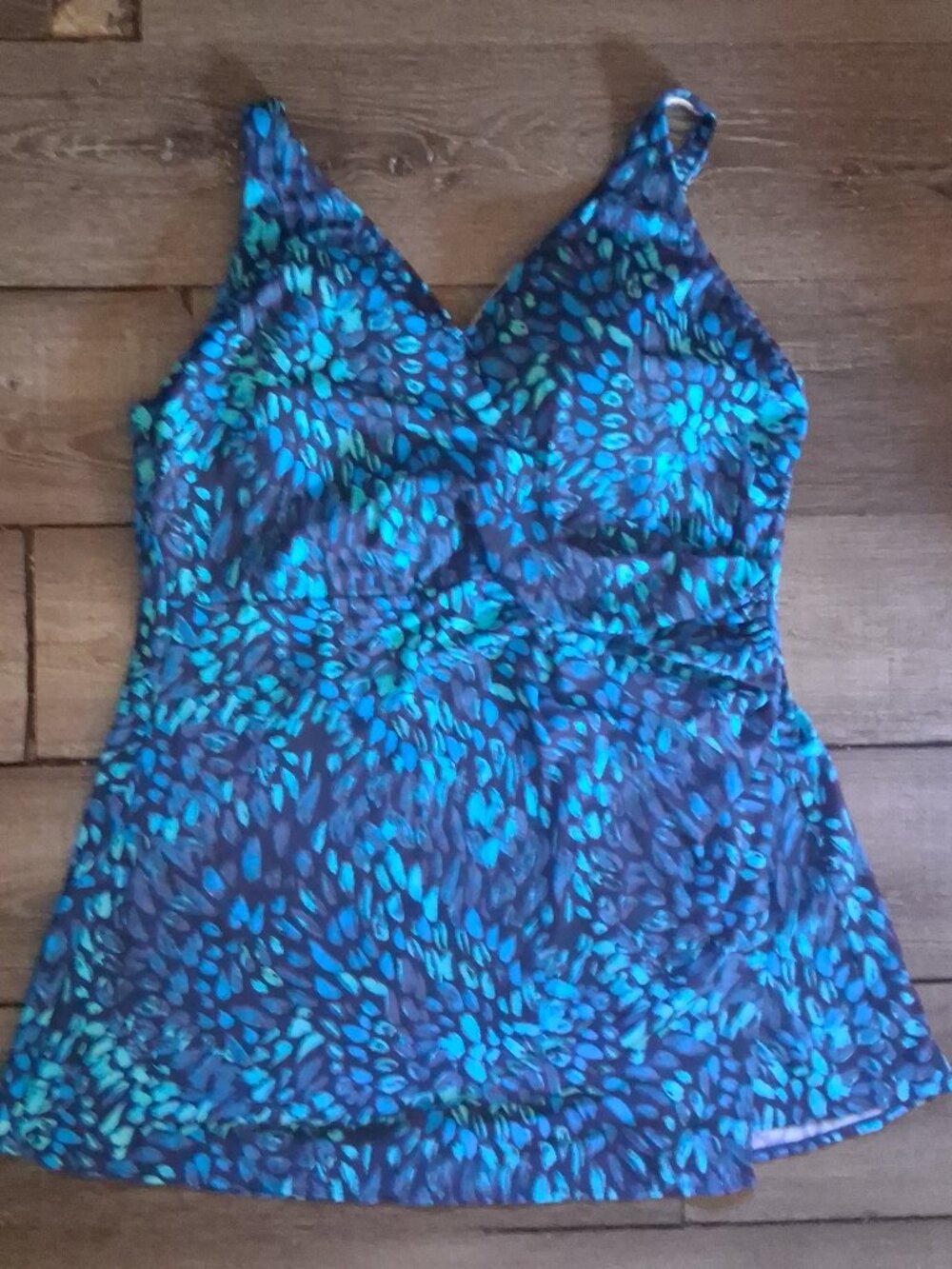 DENIM & CO BEACH 26W Plus Size ONE PIECE SWIMDRESS SWIMSUIT NEW